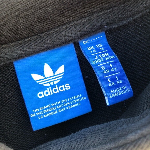 Adidas hoodie crop sweatshirt spell out graphic - Picture 7 of 7